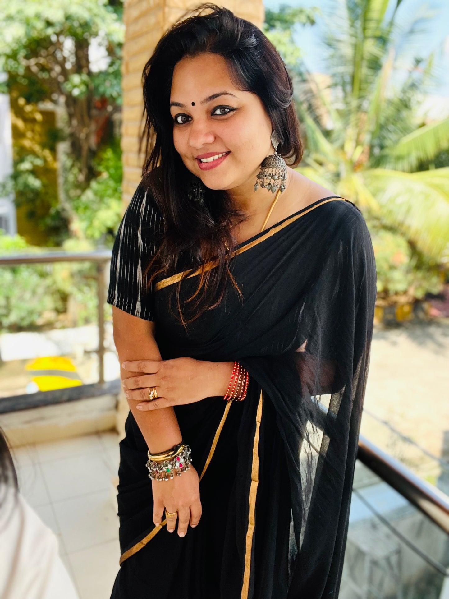 Mul Cotton Saree with zari border