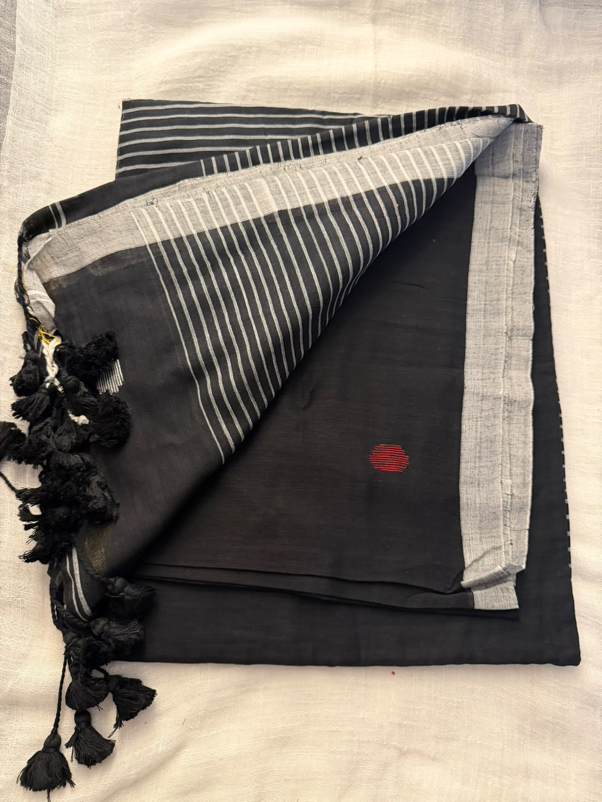 Handwoven pure Khadi cotton saree