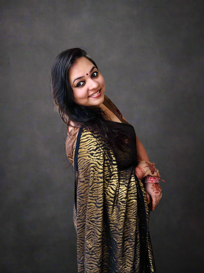 Party wear zari mul cotton saree