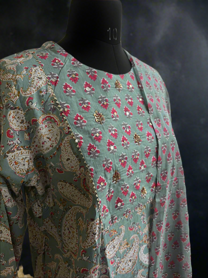 Cotton handwork kurti set