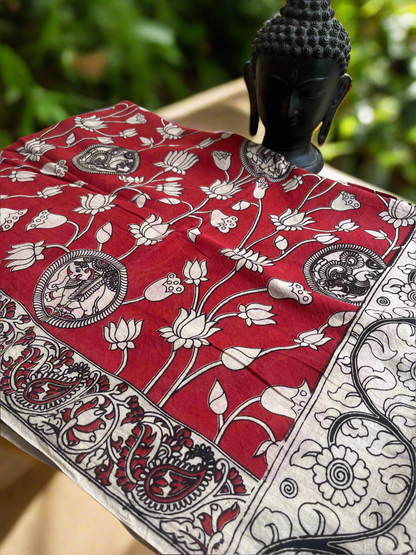 Kalamkari Mul Cotton Saree