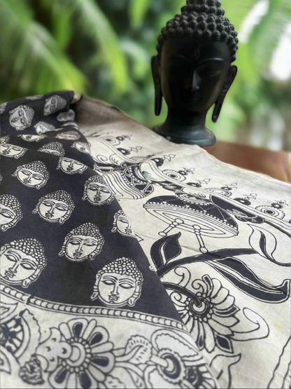 Kalamkari Buddha Nellore Silk Saree