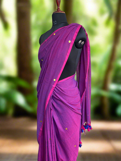 Sequins Mul Cotton Saree