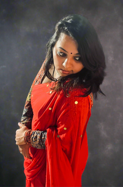 Sequin Pure Mul Cotton Saree