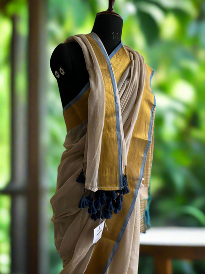 Onam Special Pure Mul Cotton Saree