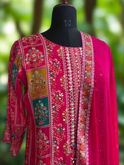 Party wear Pure Chinon Kurti