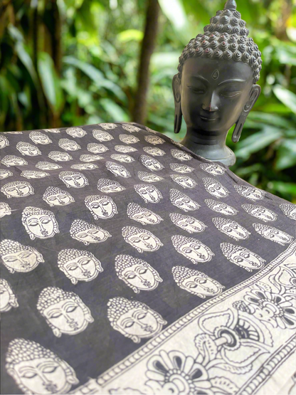 Kalamkari Buddha Nellore Silk Saree