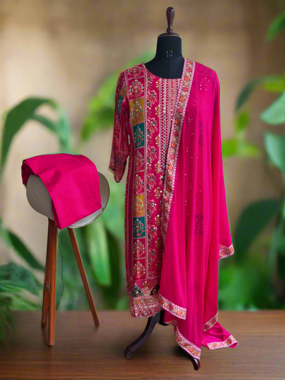 Party wear Pure Chinon Kurti