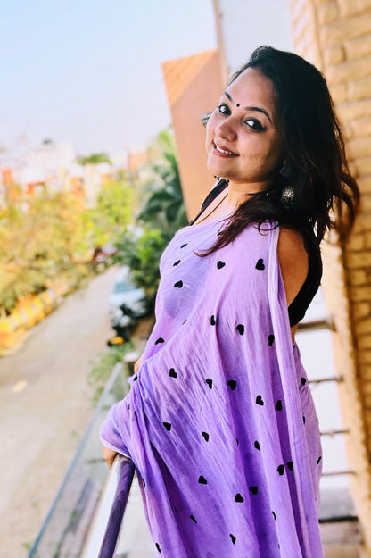 Hearts Pure Mul Cotton Saree