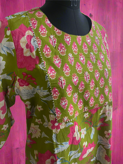 Pure Cotton handwork 2Pc kurti Set