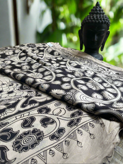 Kalamkari Nellori Silk Saree