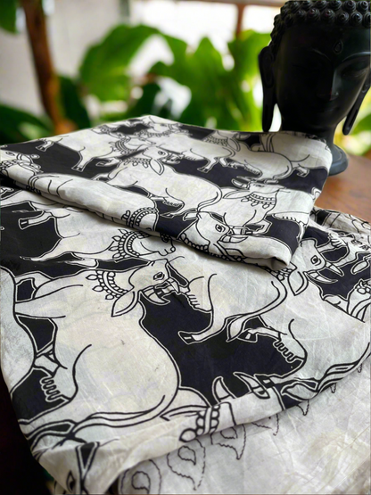 Kalamkari Nellori Silk Saree