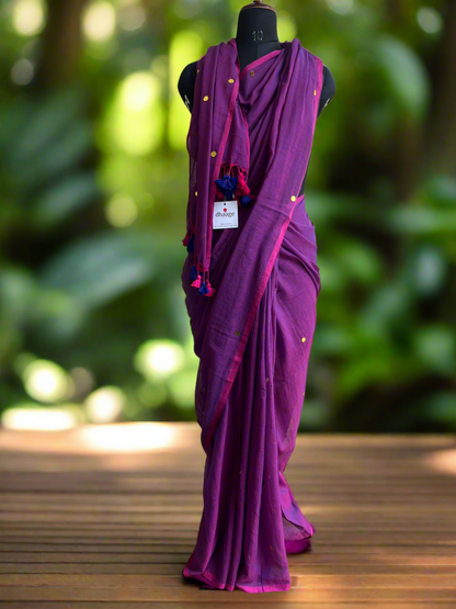 Sequins Mul Cotton Saree