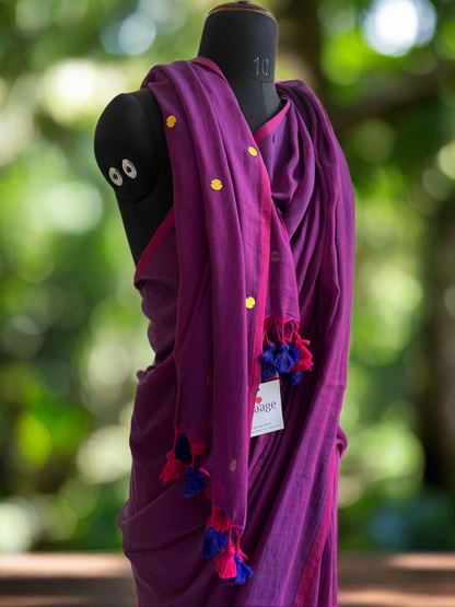 Sequins Mul Cotton Saree