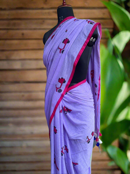 Printed Mul Cotton Saree