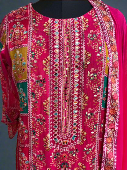 Party wear Pure Chinon Kurti