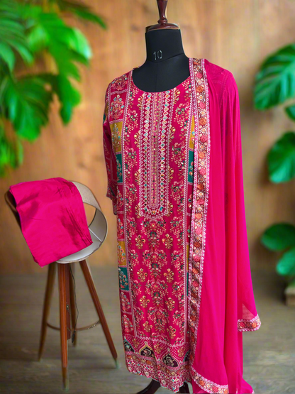 Party wear Pure Chinon Kurti