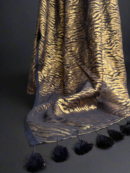 Party wear zari mul cotton saree