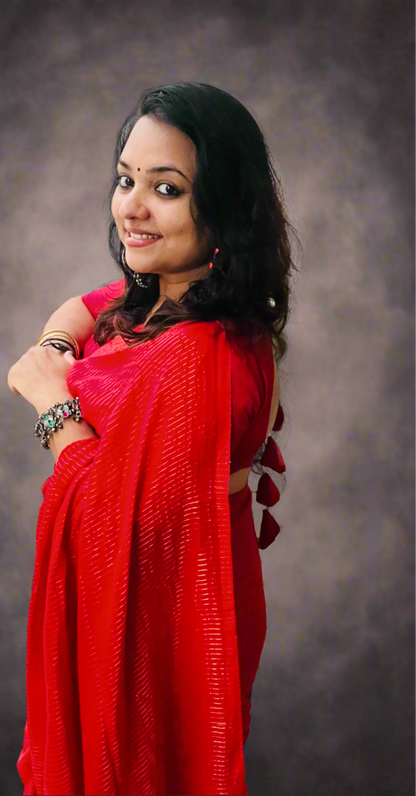 Zari Stripes Mul Cotton Saree