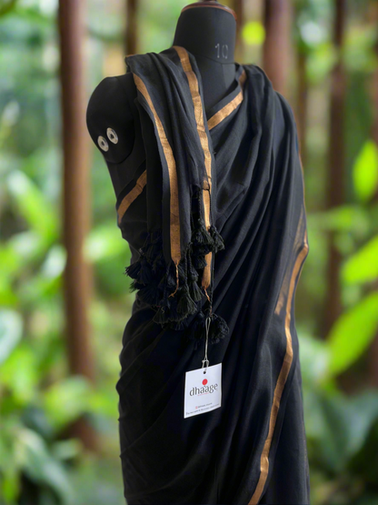 Mul Cotton Saree with zari border