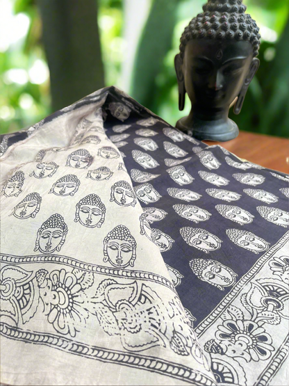 Kalamkari Buddha Nellore Silk Saree