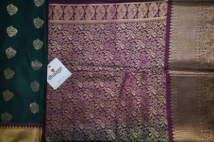 Kanchipuram Semi Silk Saree with Premium Zari