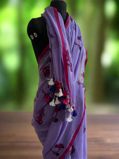 Printed Mul Cotton Saree