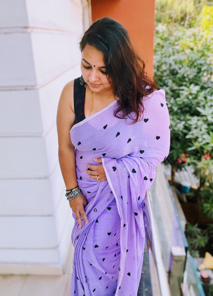Hearts Pure Mul Cotton Saree