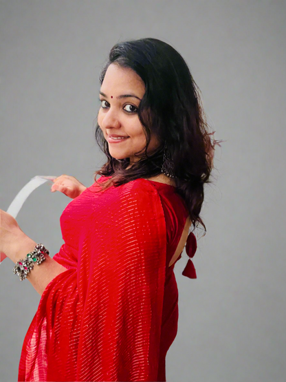 Zari Stripes Mul Cotton Saree