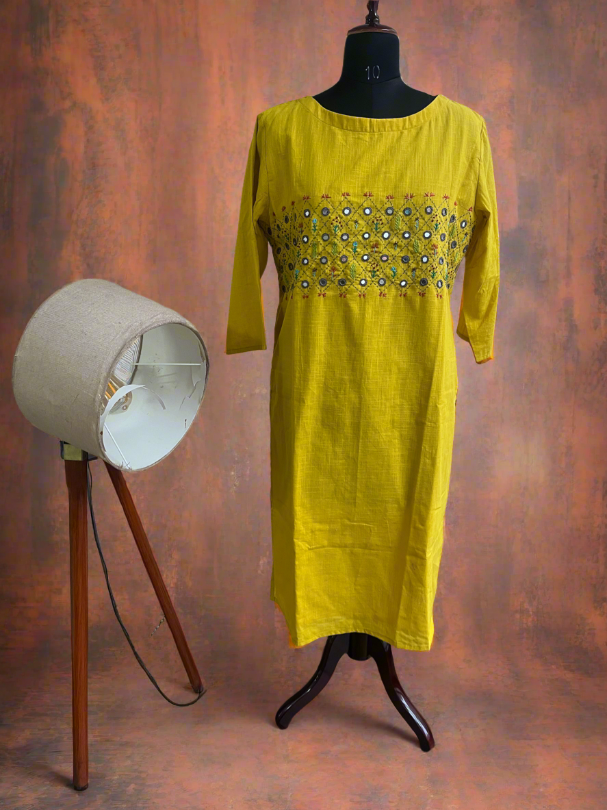 Handwork Cotton Kurti Top