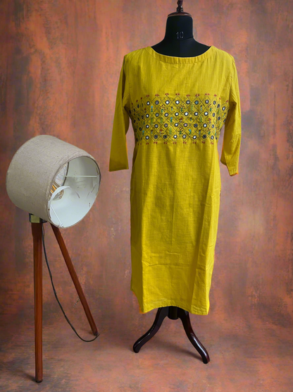 Handwork Cotton Kurti Top