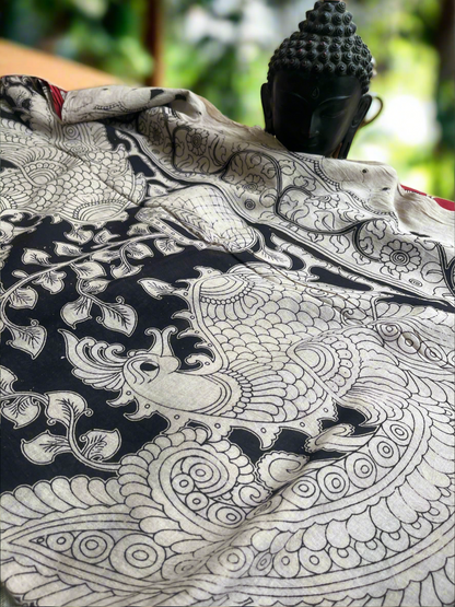 Kalamkari Mul Cotton Saree