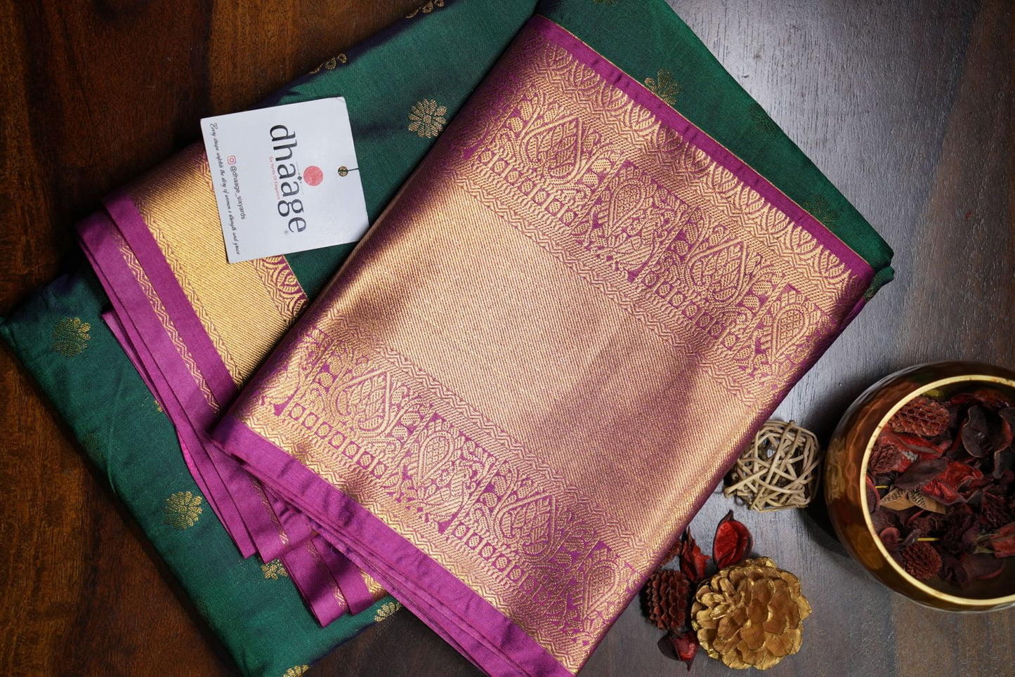 Kanchipuram Semi Silk Saree with Premium Zari