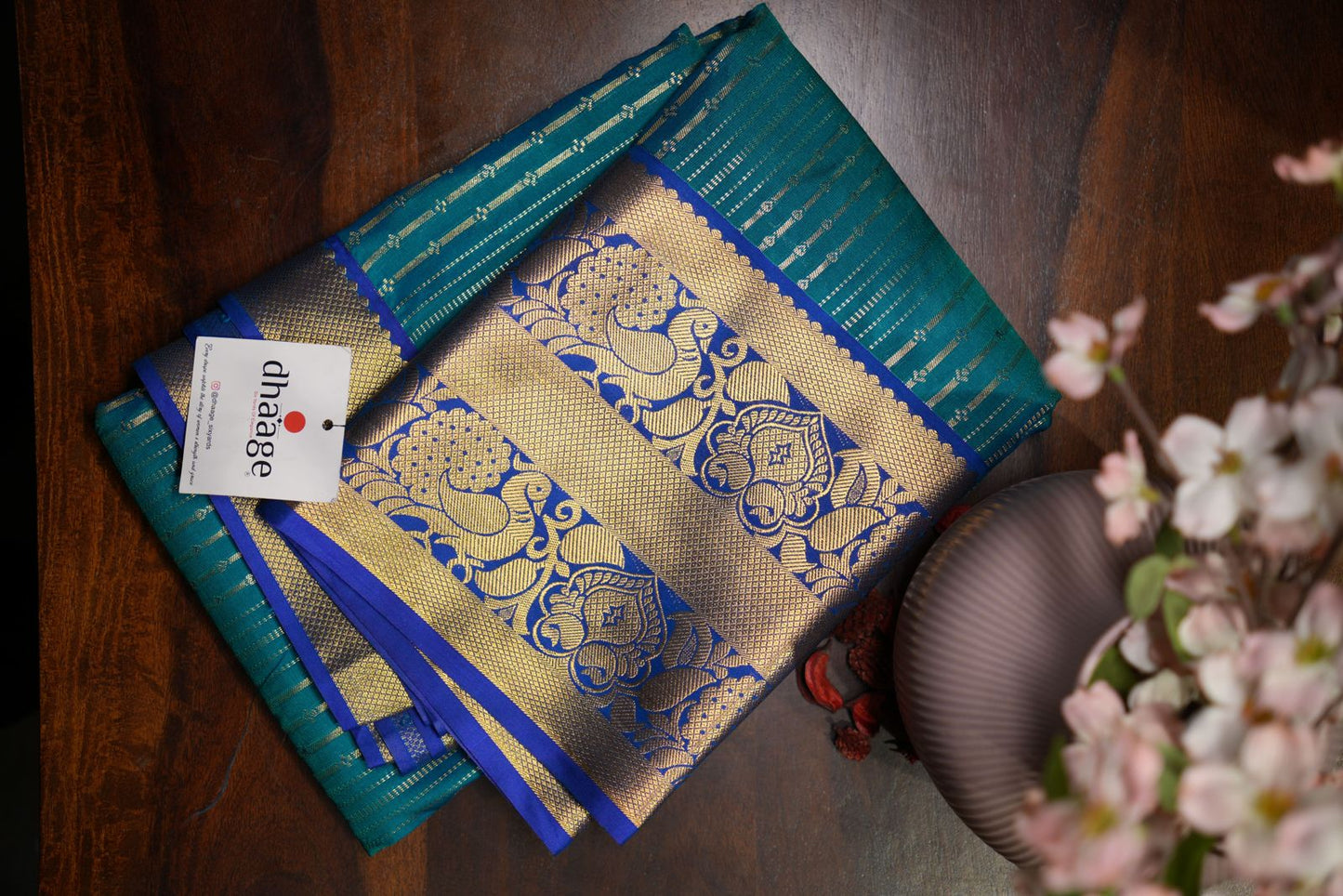 Kanchipuram Semi Silk Saree with Premium Zari