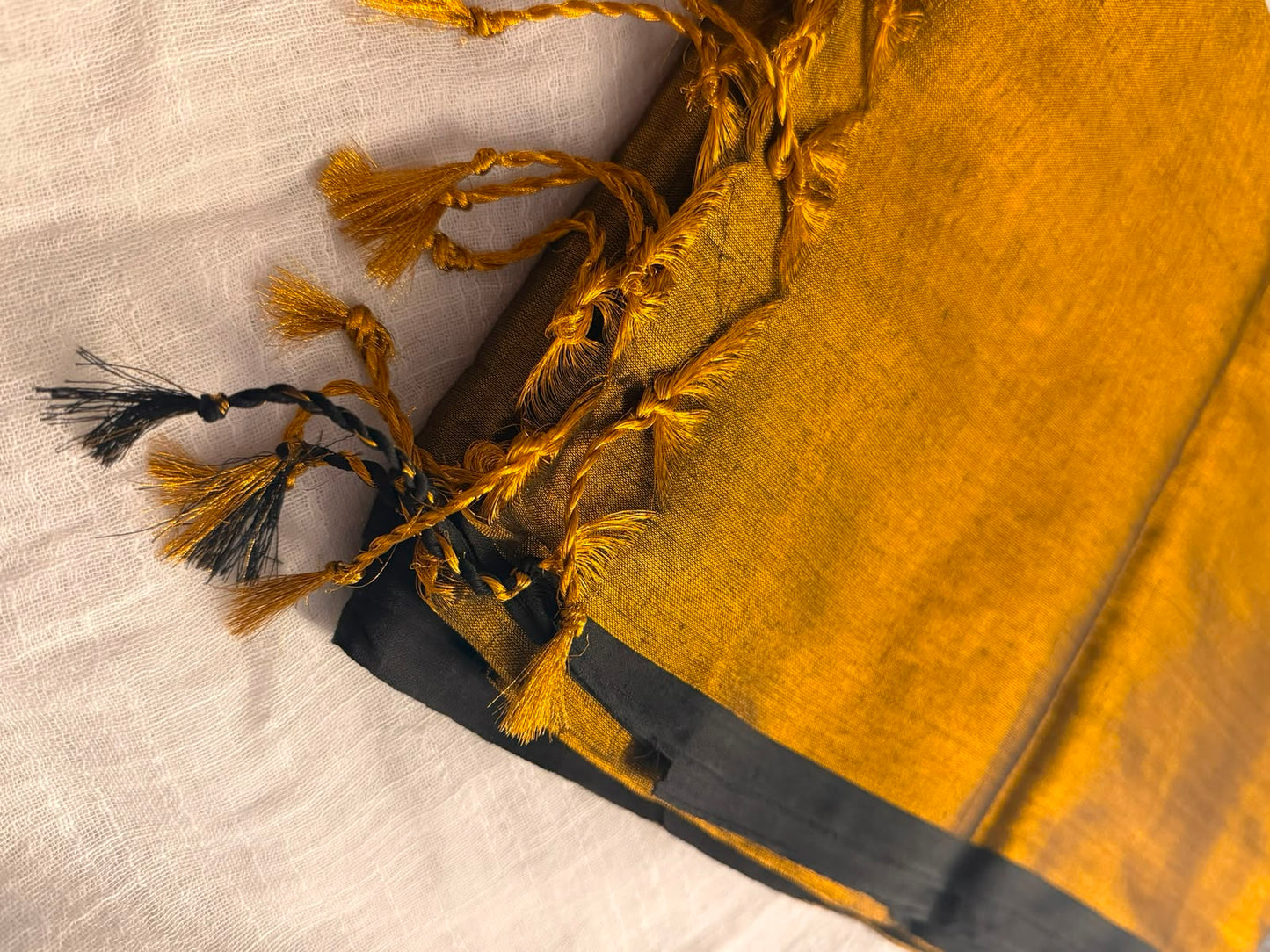 Plain Khadi tissue saree