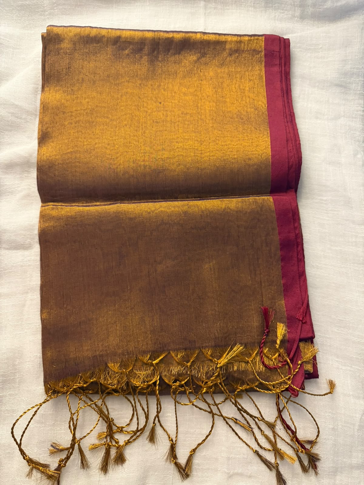 Plain Khadi tissue saree