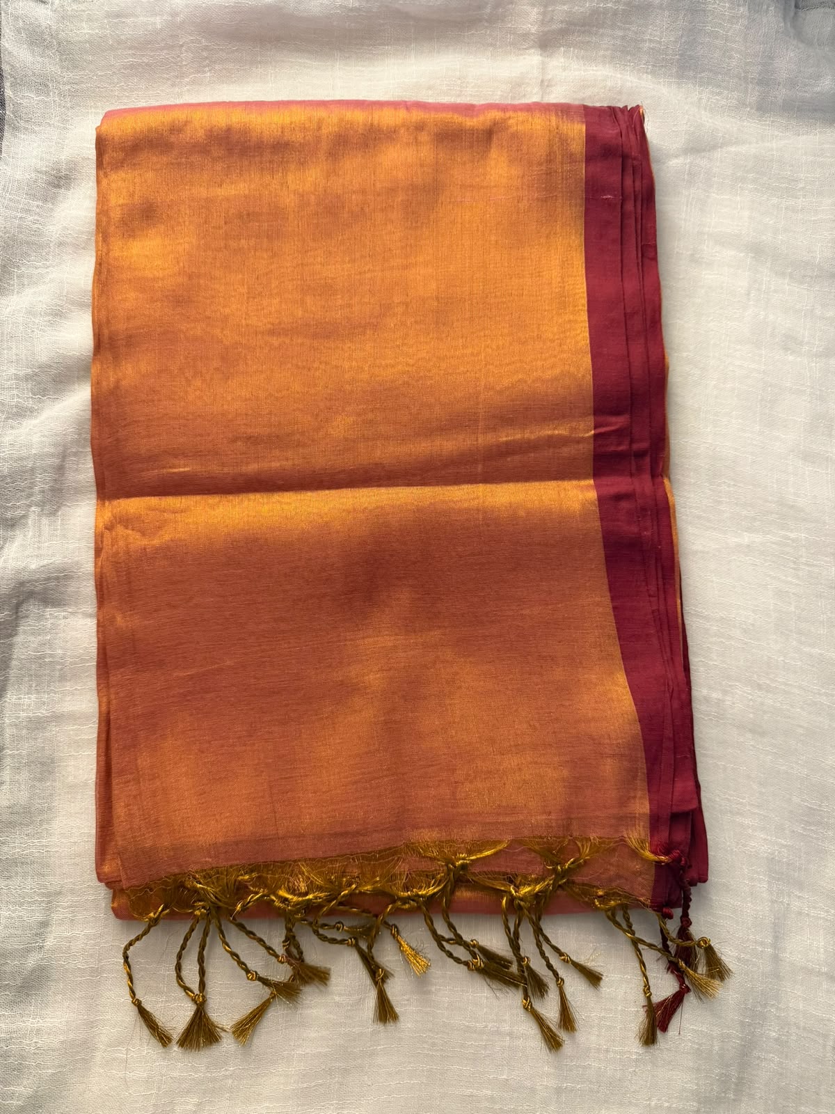 Plain Khadi tissue saree
