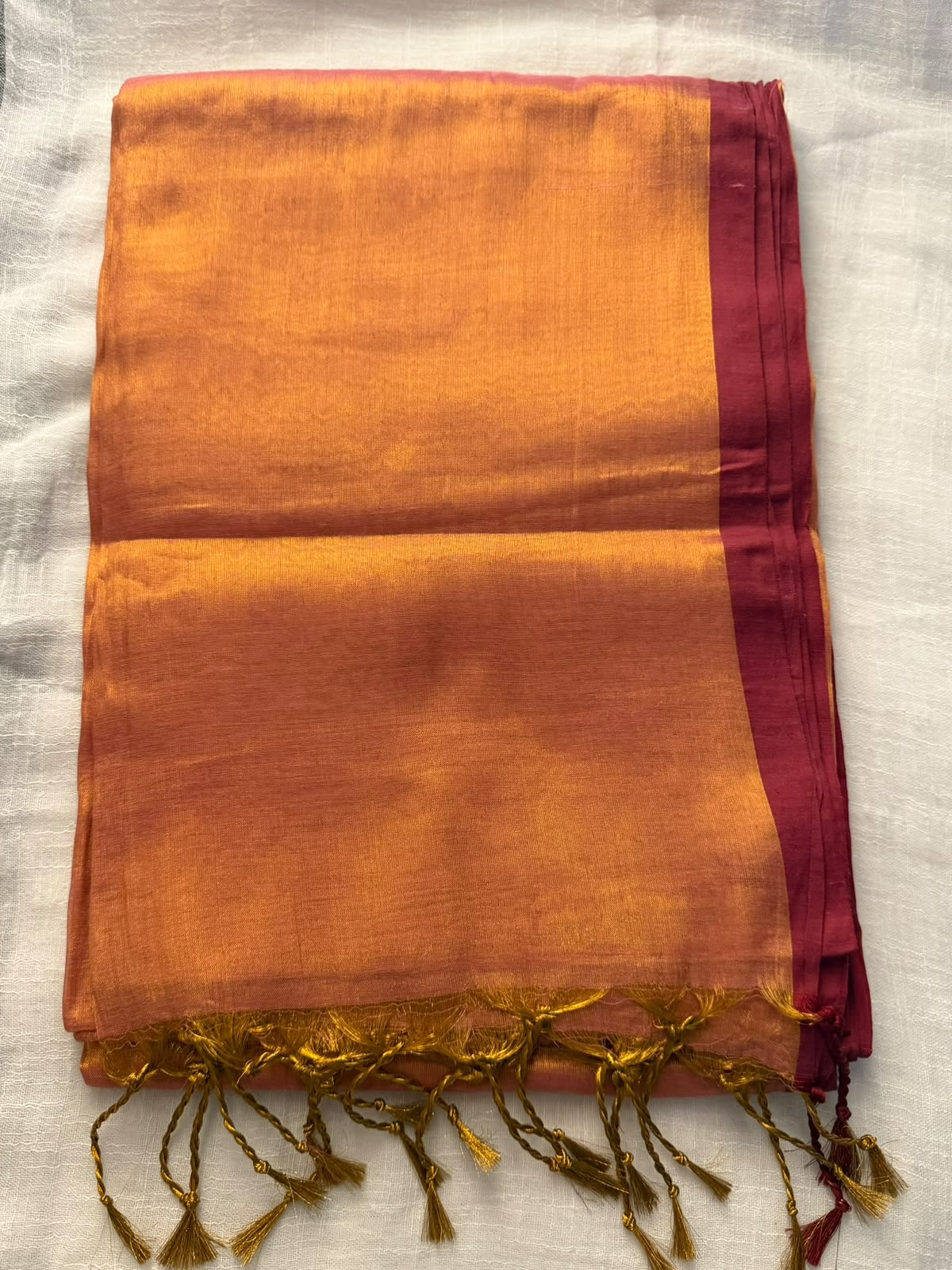 Plain Khadi tissue saree