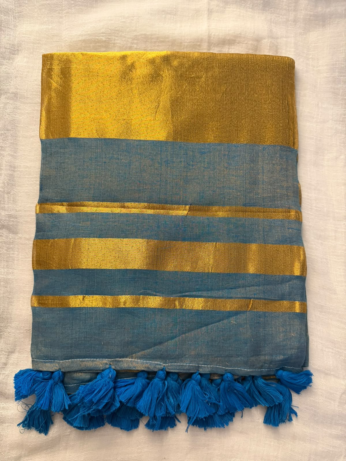 Pure Linen Tissue saree